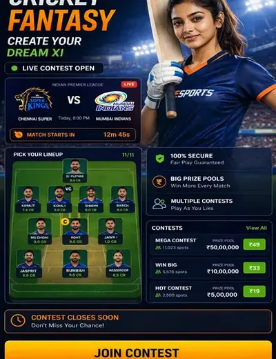 Andar (speed cards) fantasy cricket & matchday visual 3